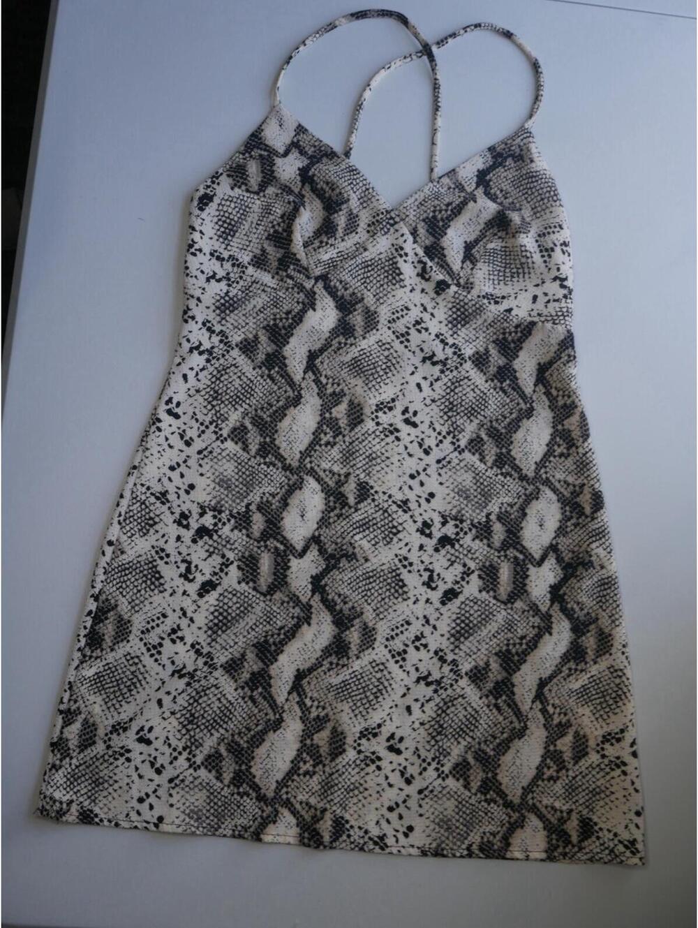 Kendall + Kylie Sexy Women S Dress Gold Gray Black Pythons Slip Cami Straps